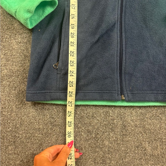 COLUMBIA Girls Green/Blue Full Zip Fleece Jacket size: XL (18/20) - Picture 7 of 7